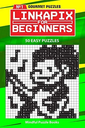 LINKAPIX FOR BEGINNERS: 50 EASY PUZZLES By Mindful Puzzle Books **BRAND NEW**