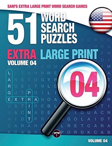 SAM’S EXTRA LARGE PRINT WORD SEARCH GAMES, 51 WORD SEARCH By Sam Mark BRAND NEW