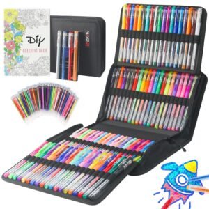 202 Pack Gel Pen For Adults Coloring Books, 104 Artist Pens 104 gel pen