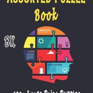 BK Assorted Puzzle Book: Puzzle Activity Book for Adults, 180+ Large Print Mixed