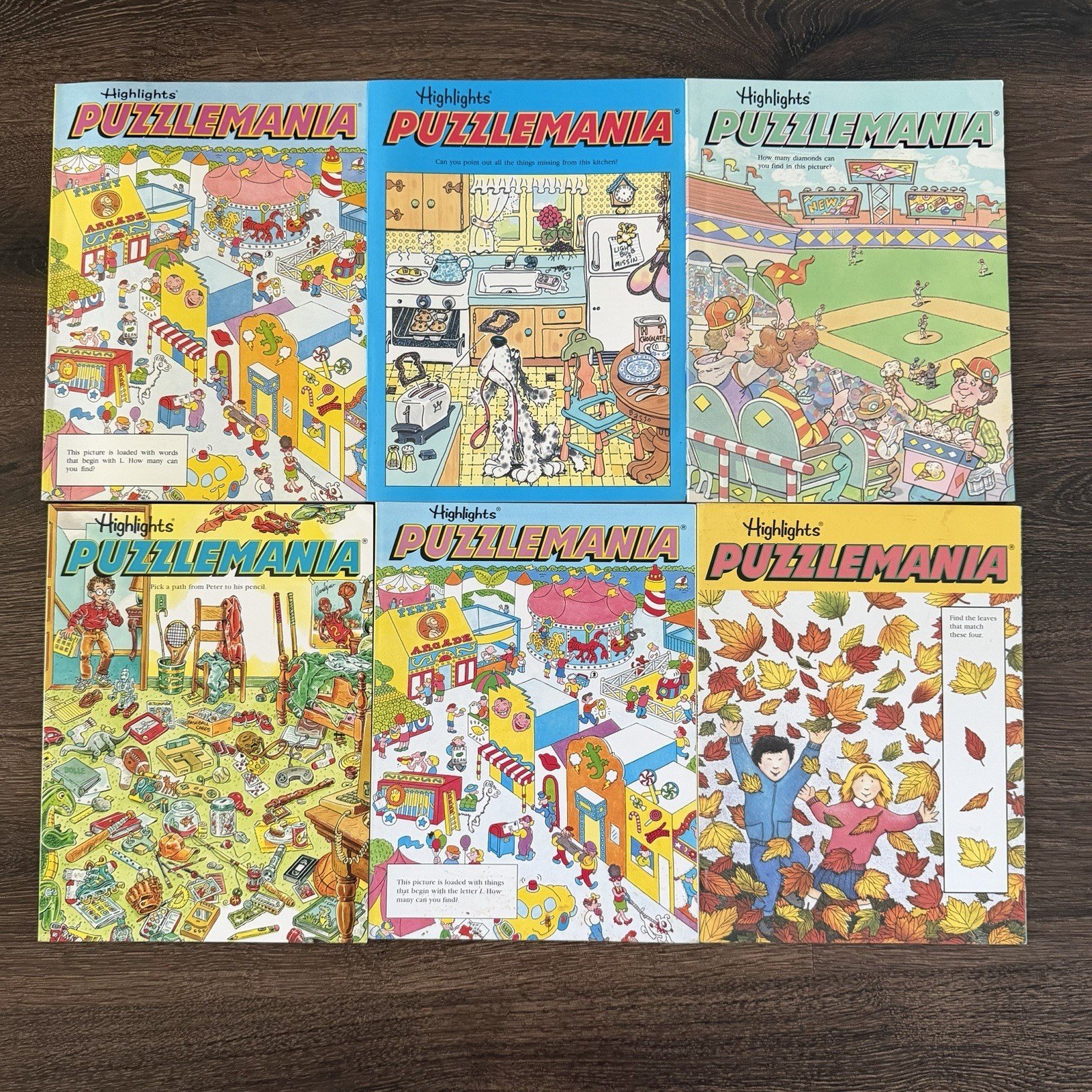 Highlights Puzzlemania Lot 6 Unused Puzzle Books Hidden Pictures Kids
