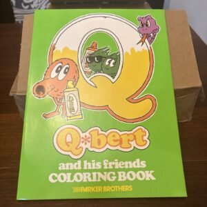 1983 Vintage Q-bert Coloring Book Parker Brothers NEW Old Stick Video Game
