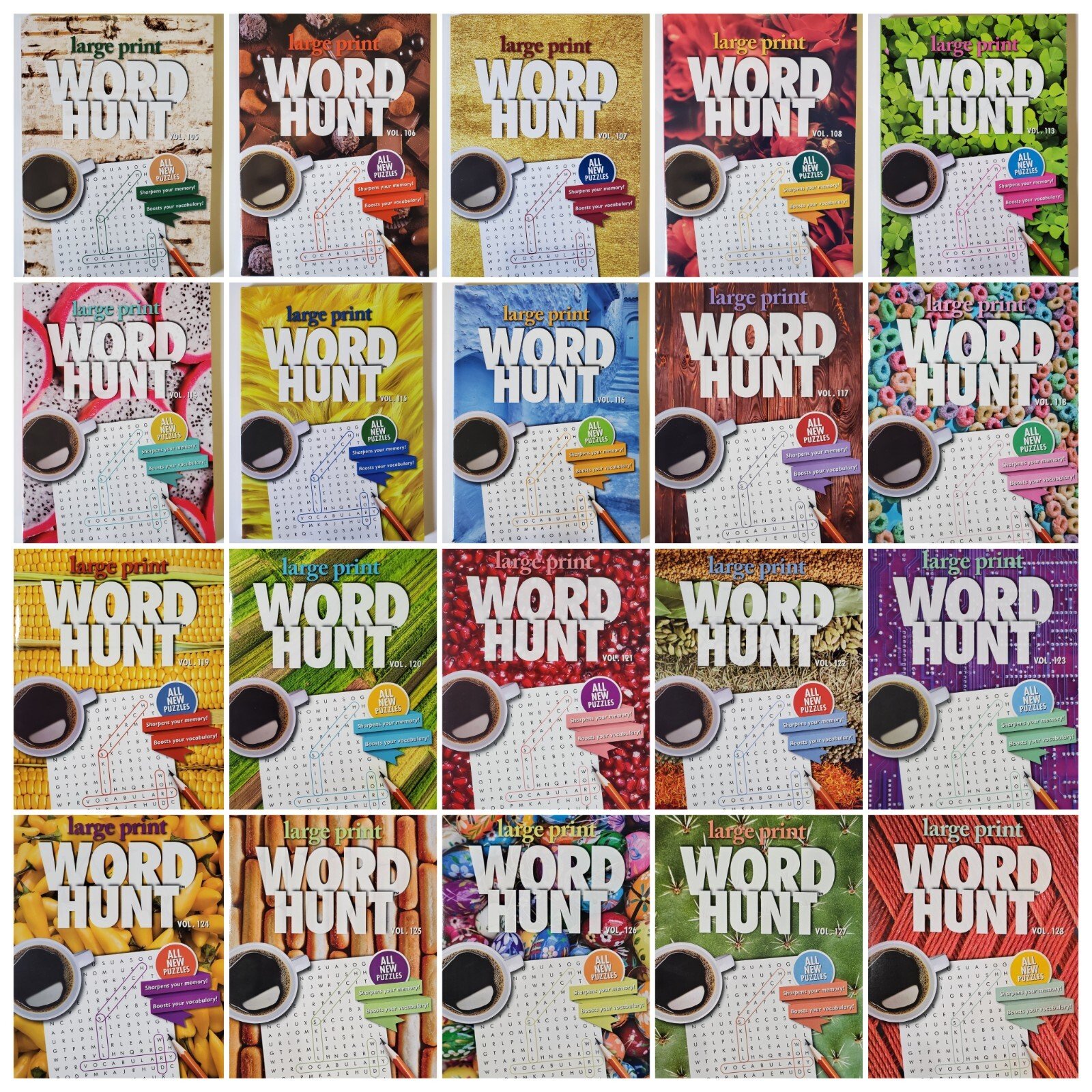 PAPP Large Print Word Hunt Puzzle Books, Largest Selection of Volumes, You Pick!