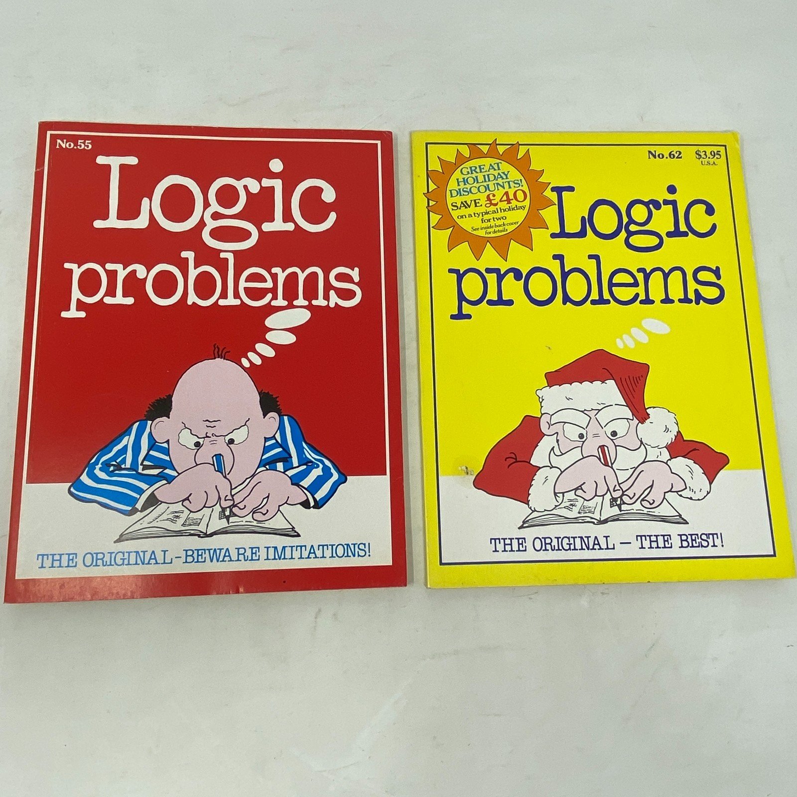 (2) Original LOGIC Problems Puzzle Books Masters Duncum & Gresty Paperback
