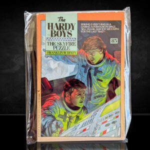 85 The Skyfire Puzzle Hardy Boys Paperback Book 1985 (Sq-Teal)