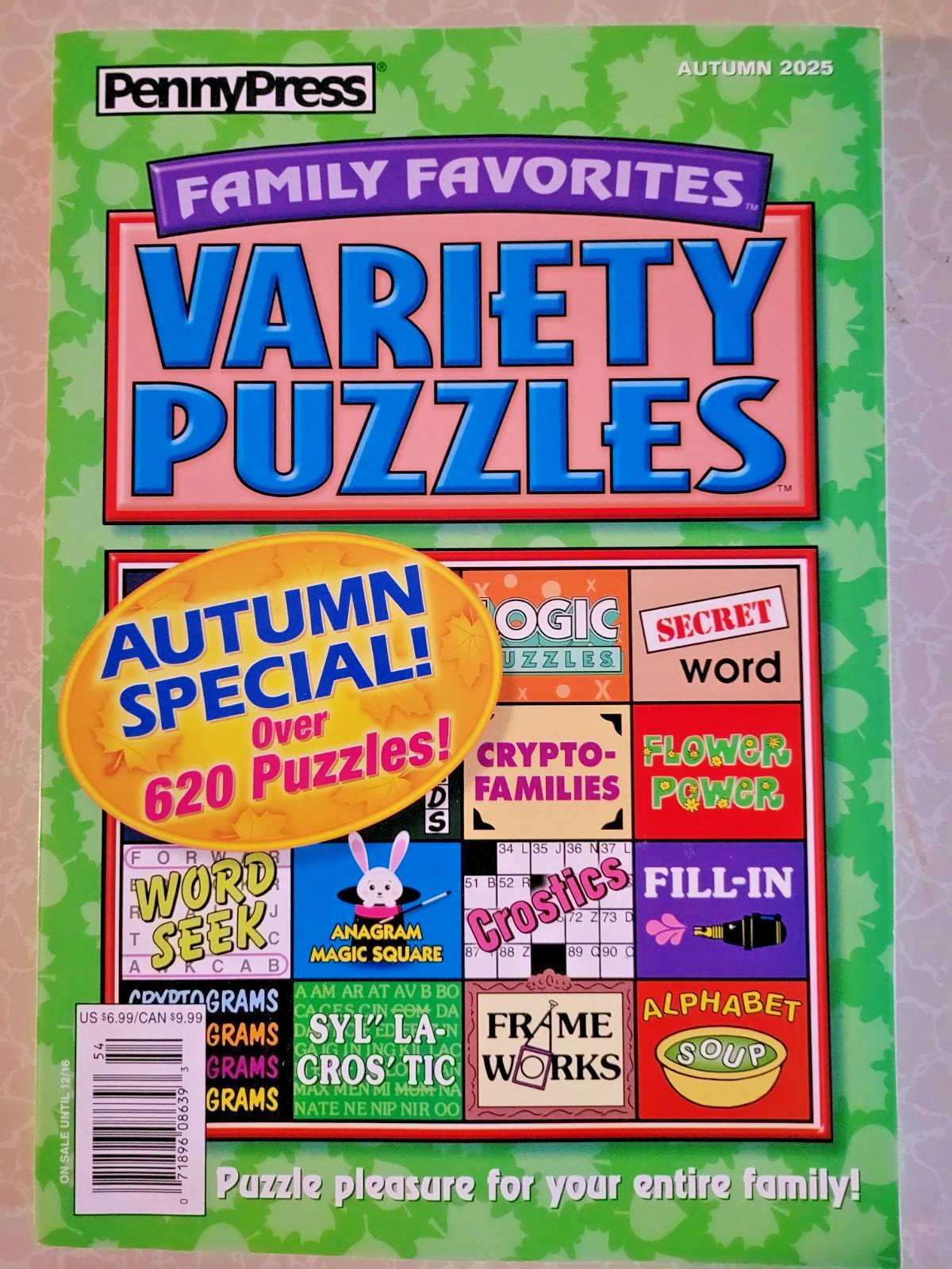 Penny Press Variety Puzzles- Family Favorites- Autumn 2026 Special -620+ Puzzles
