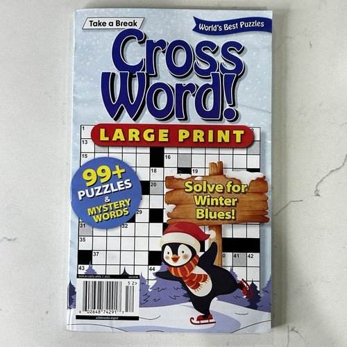 Take a Break Crossword Puzzle Book Large Print Winter Edition 99+ Puzzles Myster