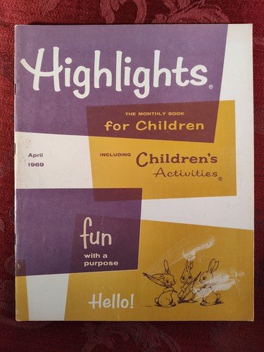 HIGHLIGHTS FOR CHILDREN Magazine April 1969 Activities Stories Puzzles!