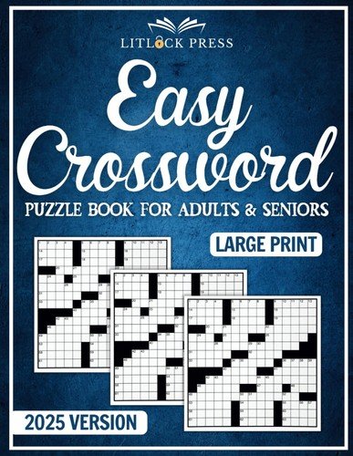Easy Crossword Puzzle Book For Adults & Seniors Large Print
