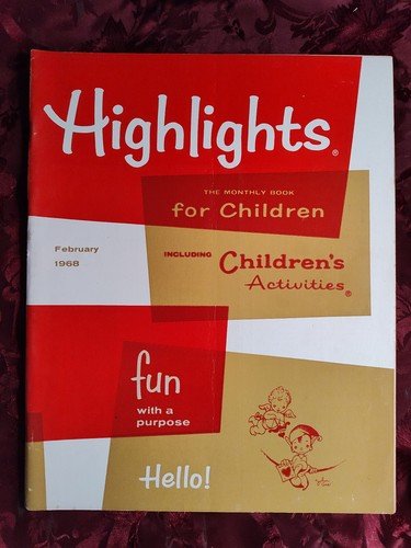 HIGHLIGHTS FOR CHILDREN Magazine February 1968 Activities Stories Puzzles!