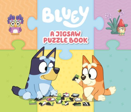 Bluey: A Jigsaw Puzzle Book: Includes 4 Double-Sided Puzzles – Board book – GOOD