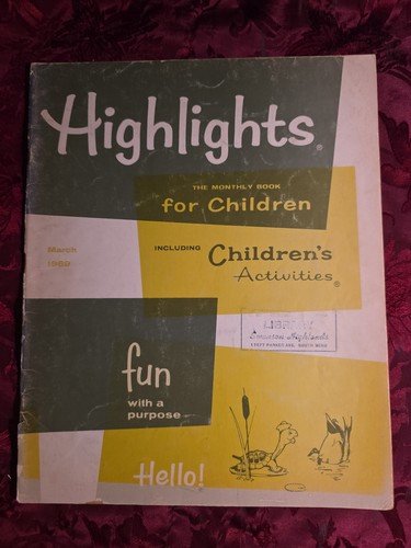 HIGHLIGHTS FOR CHILDREN Magazine March 1969 Activities Stories Puzzles!