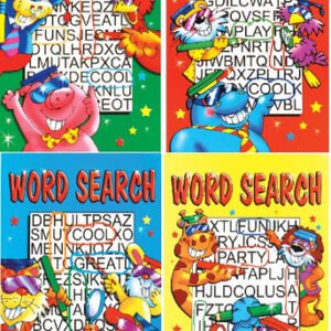 Set of 4 x LARGE PRINT Wordsearch Books Childrens 48 page Word Search puzzles