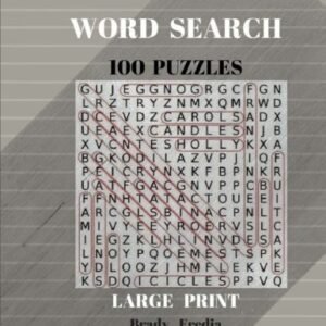 WORD SEARCH 100 PUZZLES BOOK LARGE PRINT: WORD SEARCH By Brady Eredia BRAND NEW