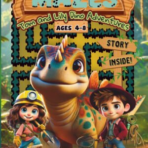 Maze Book for Kids Ages 4-6 | 3-5 | 4-8 | 6-8: Dinosaur Activity Stories, Puzzle