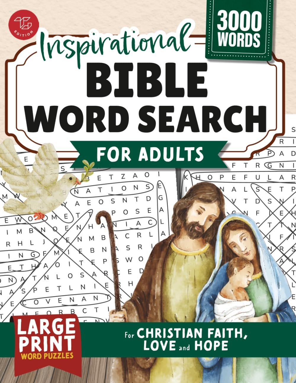 Inspirational Bible Word Search for Adults: Large Print Word Puzzles for Christi