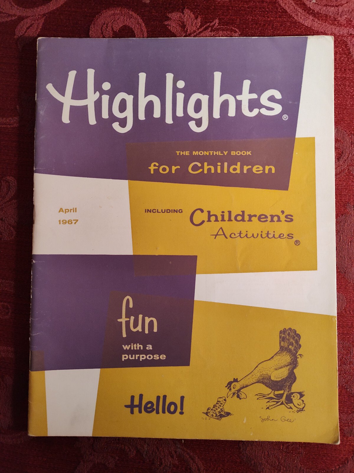HIGHLIGHTS FOR CHILDREN Magazine April 1967 Activities Stories Puzzles!