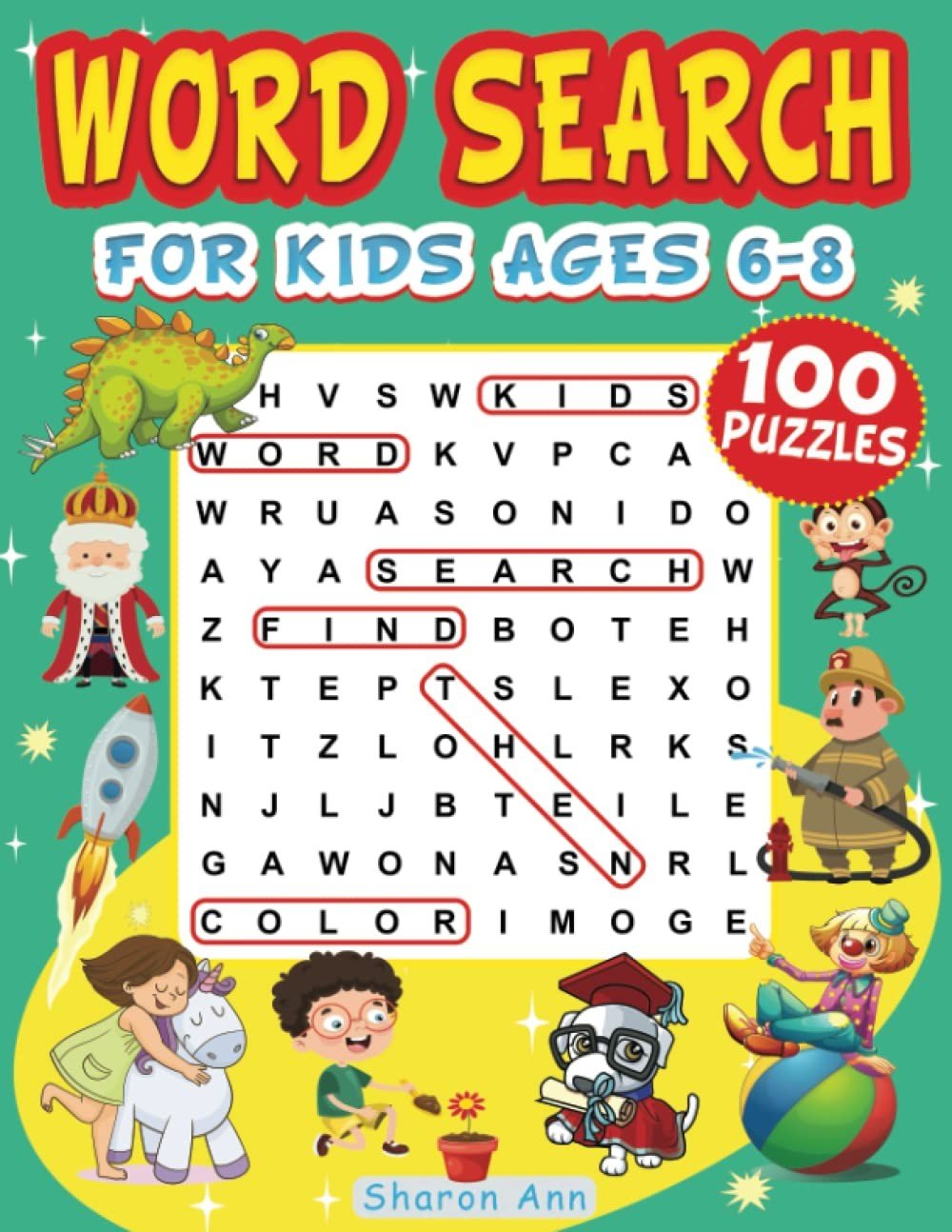 Word Search for Kids Ages 6-8: 100 Large Print Word Search Puzzles. Search,f…