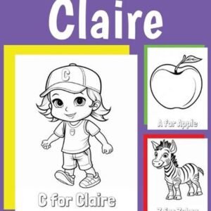ABC Coloring Book for Claire: Book for Claire with Alphabet to Color for Kids 1