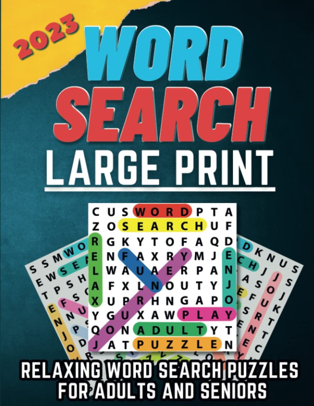 2023 Large Print Word Search Book for Adults and Seniors: Themed Relaxing Fun an