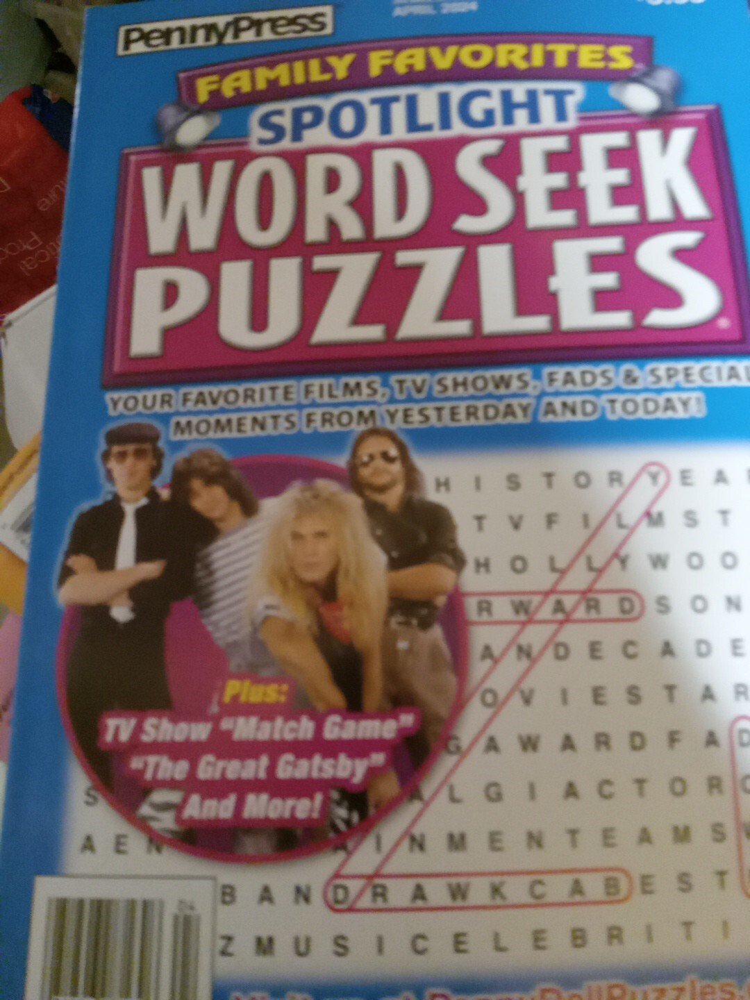 Family Favorites Spotlight Word Seek Puzzles