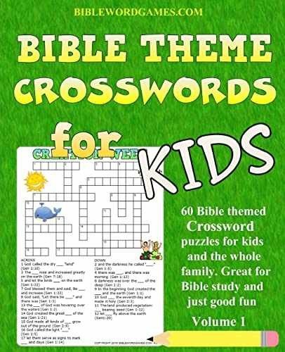Kids Bible Theme Crossword Puzzles Volume – Paperback, by Watson Gary W. – Good