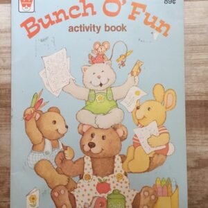 Vintage Coloring Activity Book Bunch O' Fun 1981 Dot to Dot Mazes Word Search