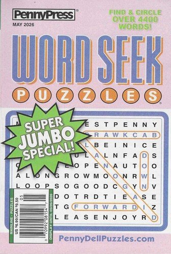 Penny Press   Word Seek Puzzles Digest Size May 2026