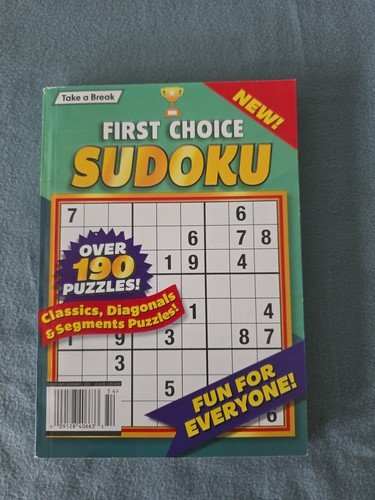 Take a Break First Choice Sudoku Puzzle Book  ~ Nov. 2025