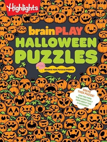 brainPLAY Halloween Puzzles: Over 200 Spell-Binding Mazes, Halloween Fill in th