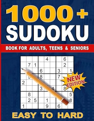 1000+ Sudoku Puzzles for Adults: A Book With More Than 1000 Sudoku Puzzles f…