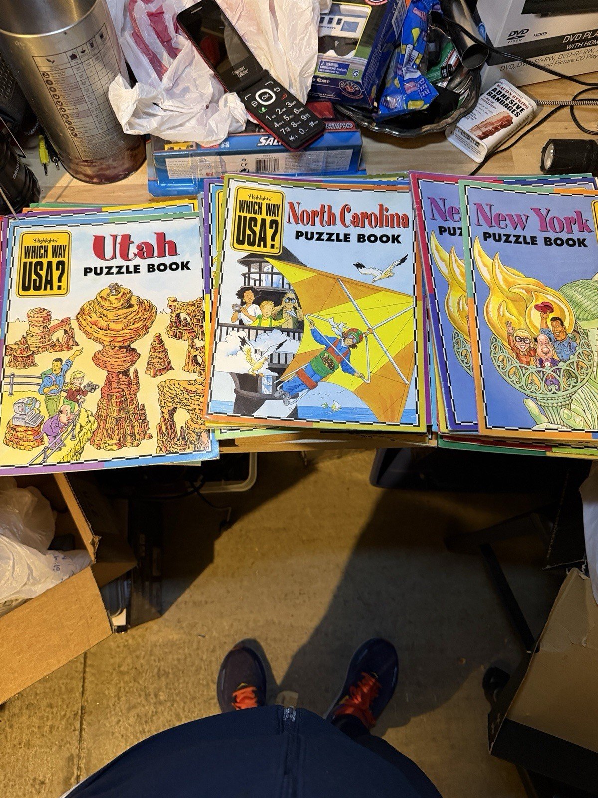 Large Lot Highlights Which Way USA? Puzzle Books & State Maps