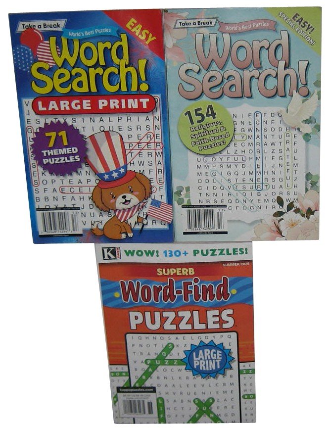 Take A Break Word Search Kappa Word-Find 2025 Puzzle Book Lot