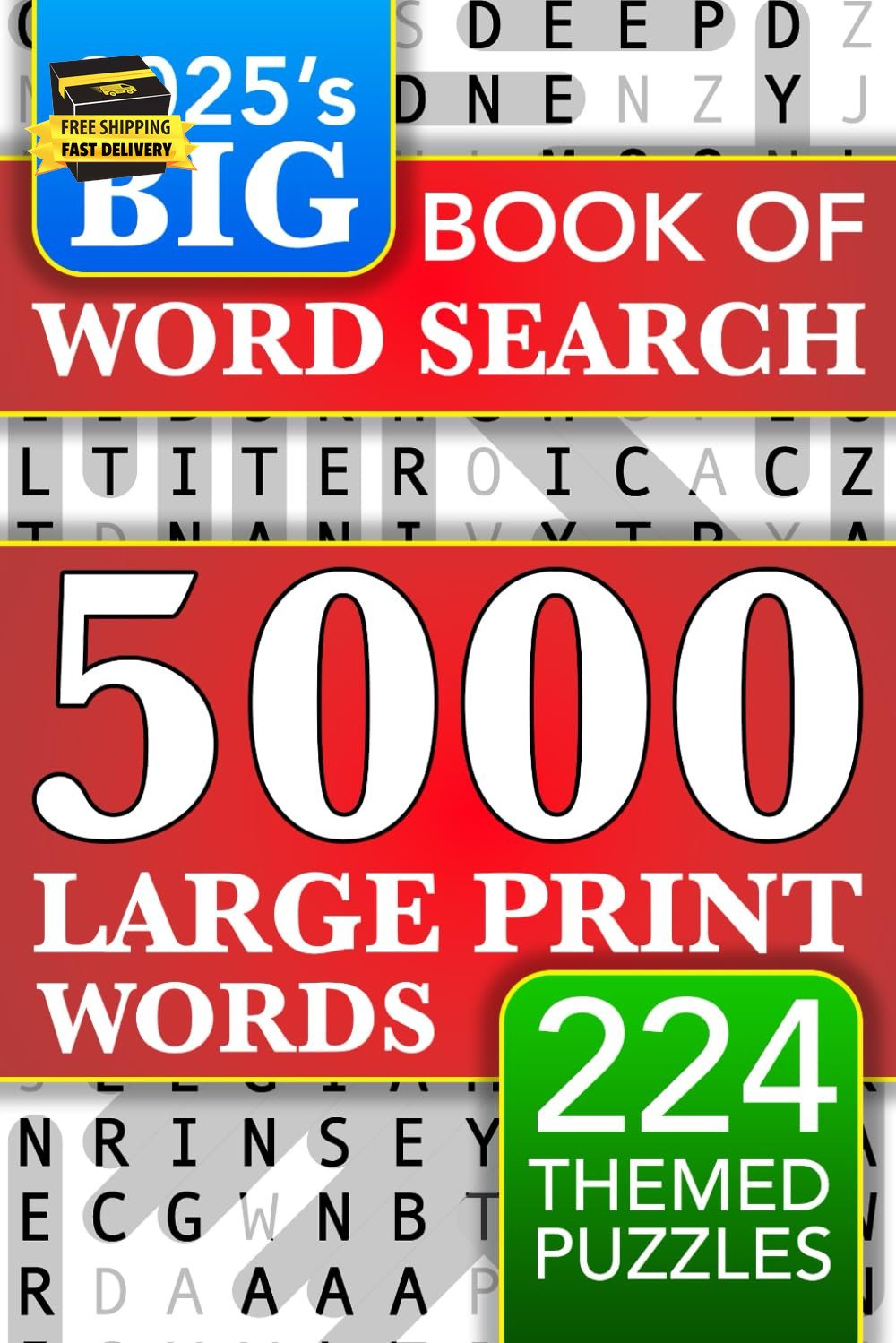 Big Book of Large Print Word Search Puzzles: 5000 Words – 224 Themed Puzzles – f