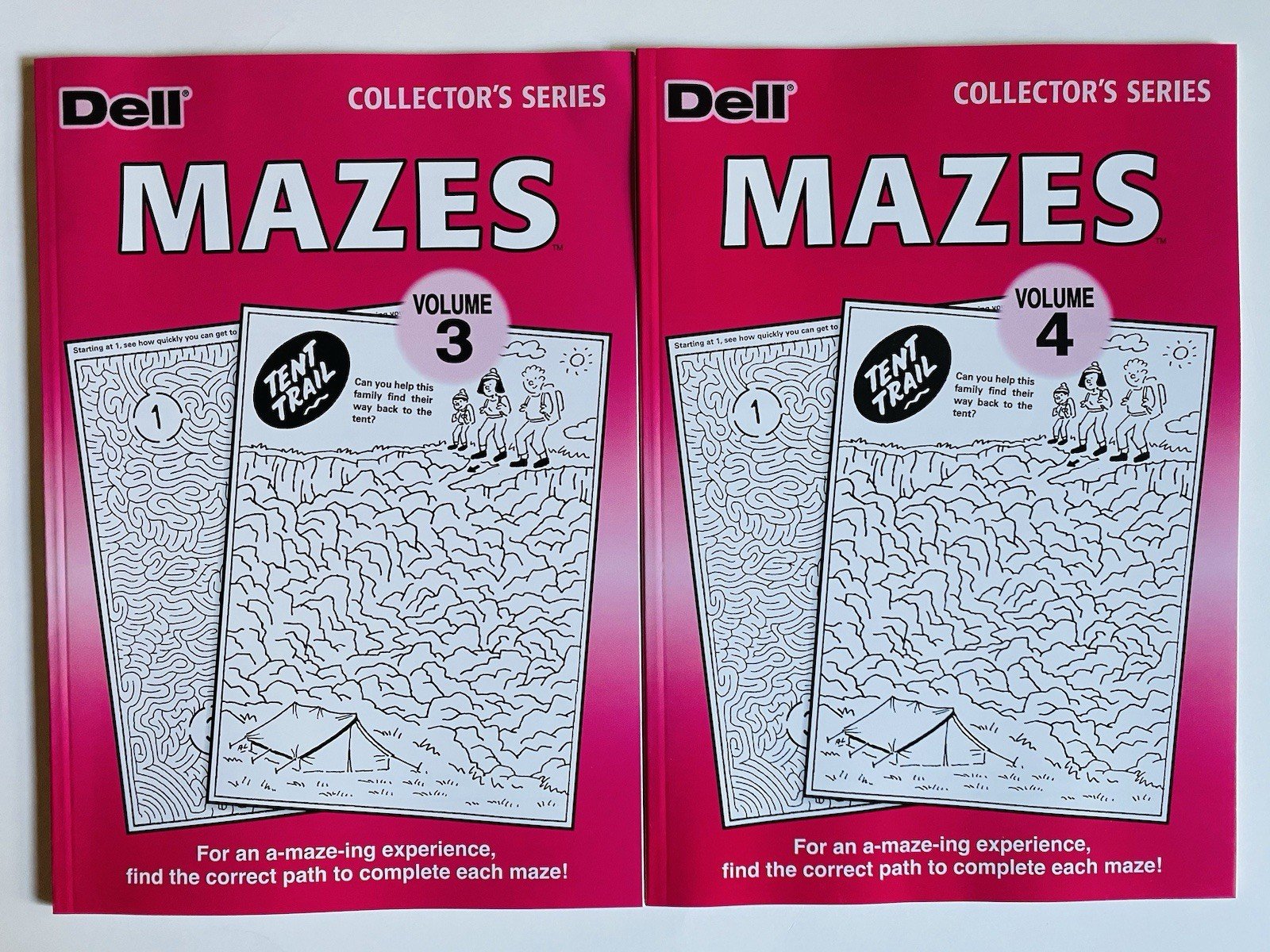 Lot of 2 Mazes Puzzles Dell Collectors series Penny Press puzzle books volumes