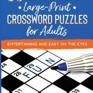 50 Fun and Easy Large Print Crosswords Puzzles for Adults by Meridith Berk: Used