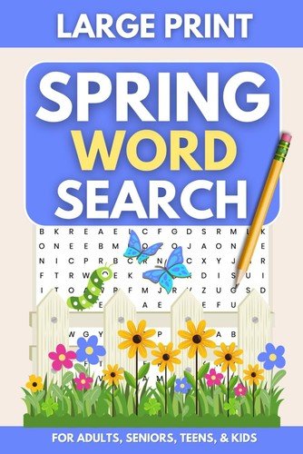 Spring Word Search Puzzles: Large Print Book (1900+ Words) for Easter Baskets