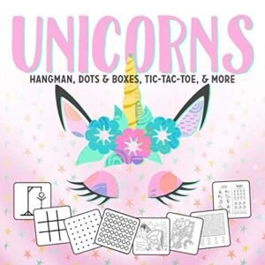 UNICORNS Hangman, Dots Boxes - GOOD