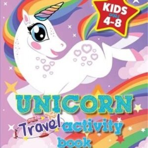 Unicorn Travel Activity Book For Kids Ages 4-8: Coloring book & fun activity puz