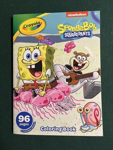 Crayola SpongeBob SquarePants 96pg Coloring Book for Kid – 96 pages & Stickers!