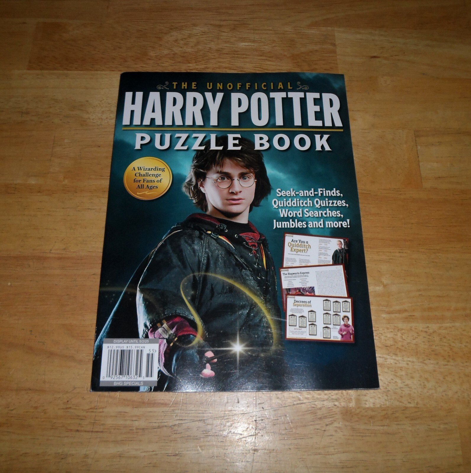 The Unofficial Harry Potter Puzzle Book 2025 *NEW* Seek Find Quizzes Word Search