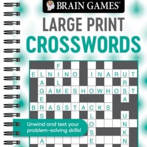 Brain Games - Large Print Crosswords (Swirls) by Brain Games Spiral bound Book