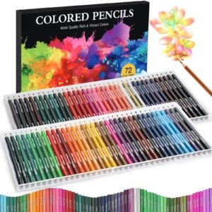 72 Pack Coloring Pencils, Colored Pencils for Adult Coloring Books with Soft Oil