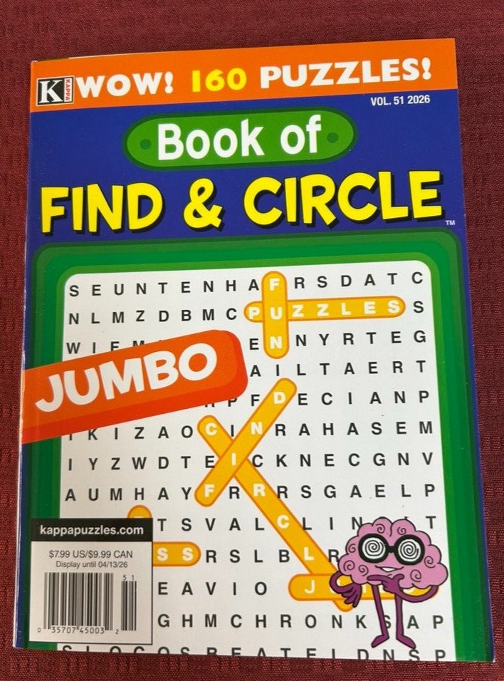 Kappa Book of Find & Circle Jumbo Vol. 51 ~ 160 Puzzles