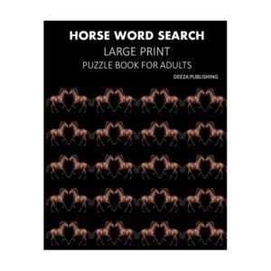 Horse Word Search: Large Print Puzzle Book For Adults