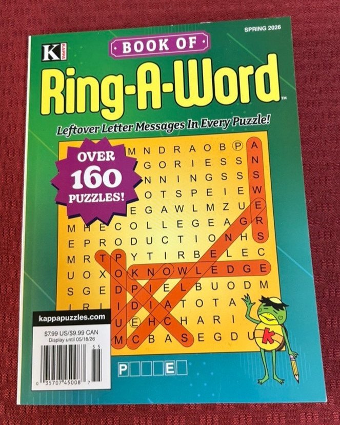 Kappa Book of Ring-A-Word Spring 2026 ~ Leftover Message in Every Puzzle