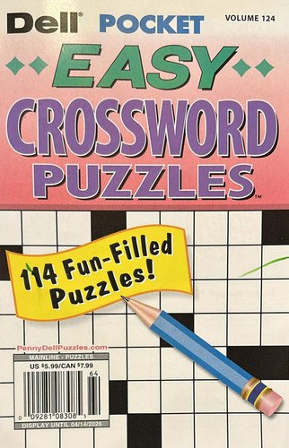 Dell Pocket Easy Crossword Puzzles Magazine Issue 124  Free Shipping
