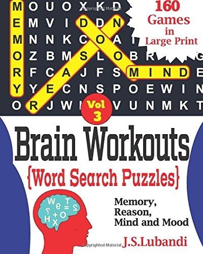 BRAIN WORKOUTS(WORD SEARCH) PUZZLES (VOLUME 3) By J S Lubandi **BRAND NEW**