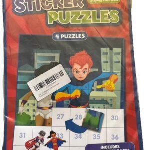 Sticker Puzzles Superheroes New Paperback 4 Puzzles