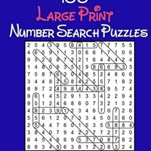 100 LARGE PRINT NUMBER SEARCH PUZZLES By Joe Irish **BRAND NEW**